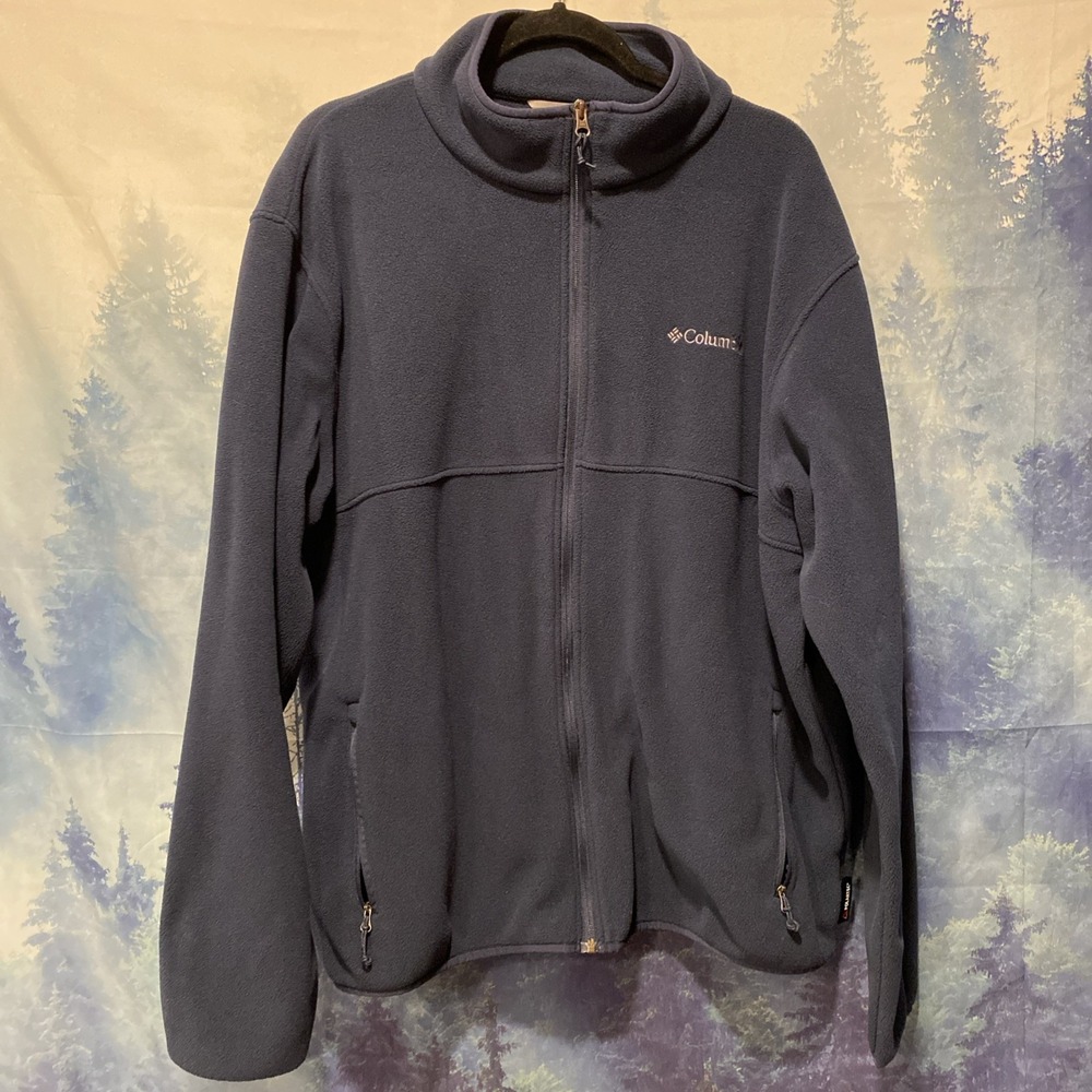 COLUMBIA SPORT FULL ZIP Blue  FLEECE JACKET MEN‎ XXL